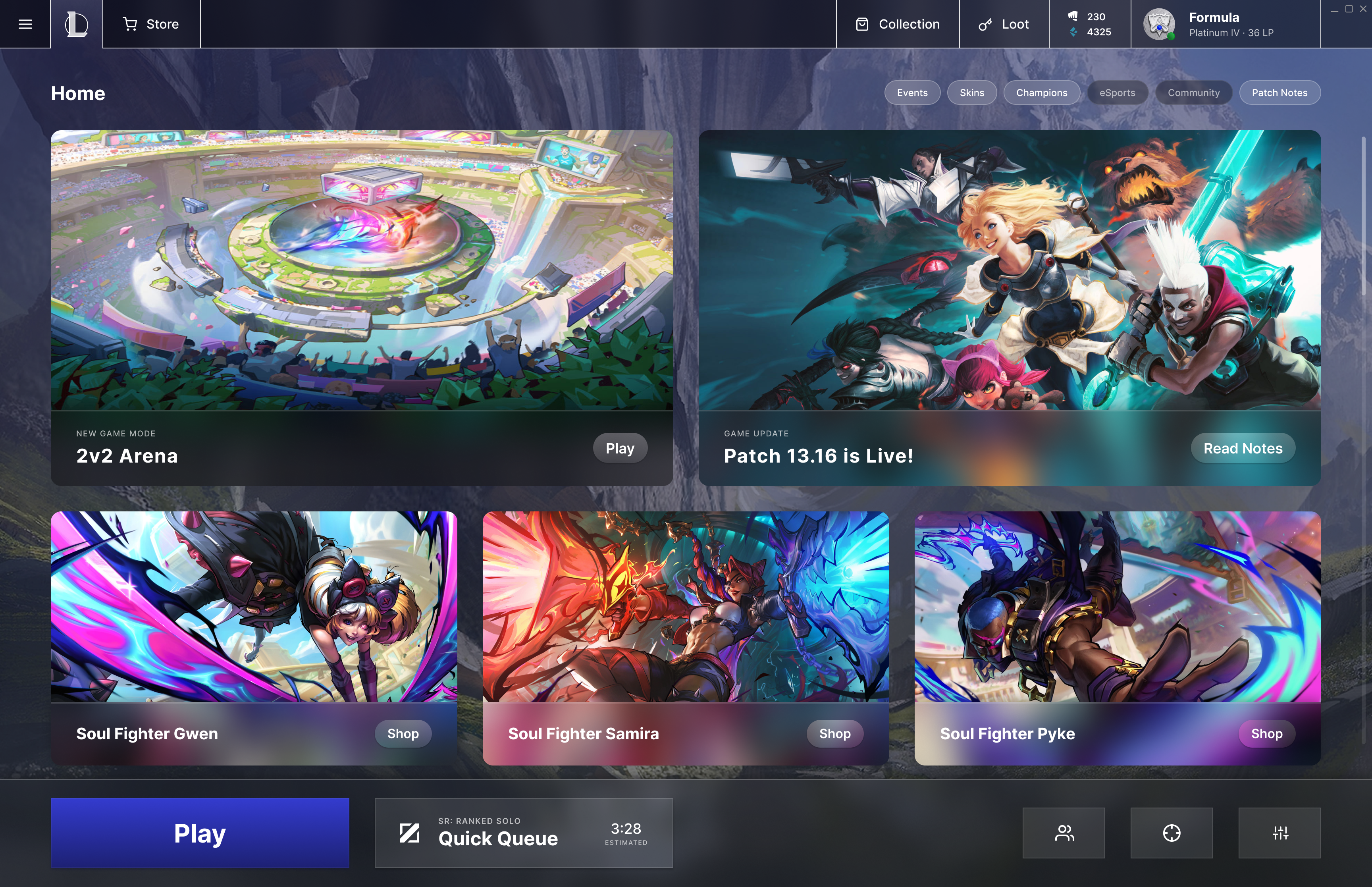 Redesigned matchmaking flow, step 1 of 8