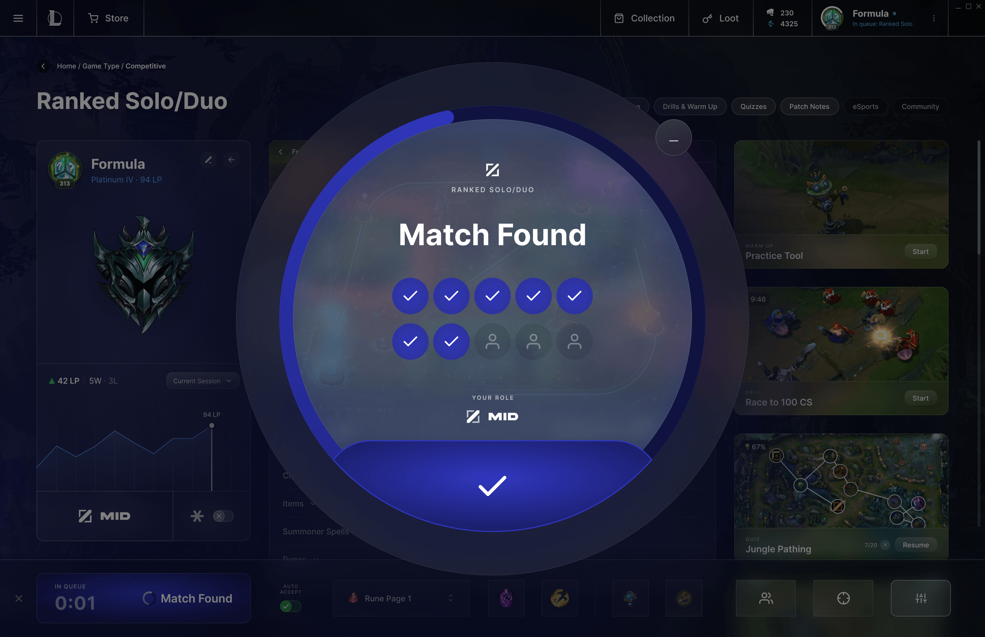 Redesigned matchmaking flow, step 8 of 8