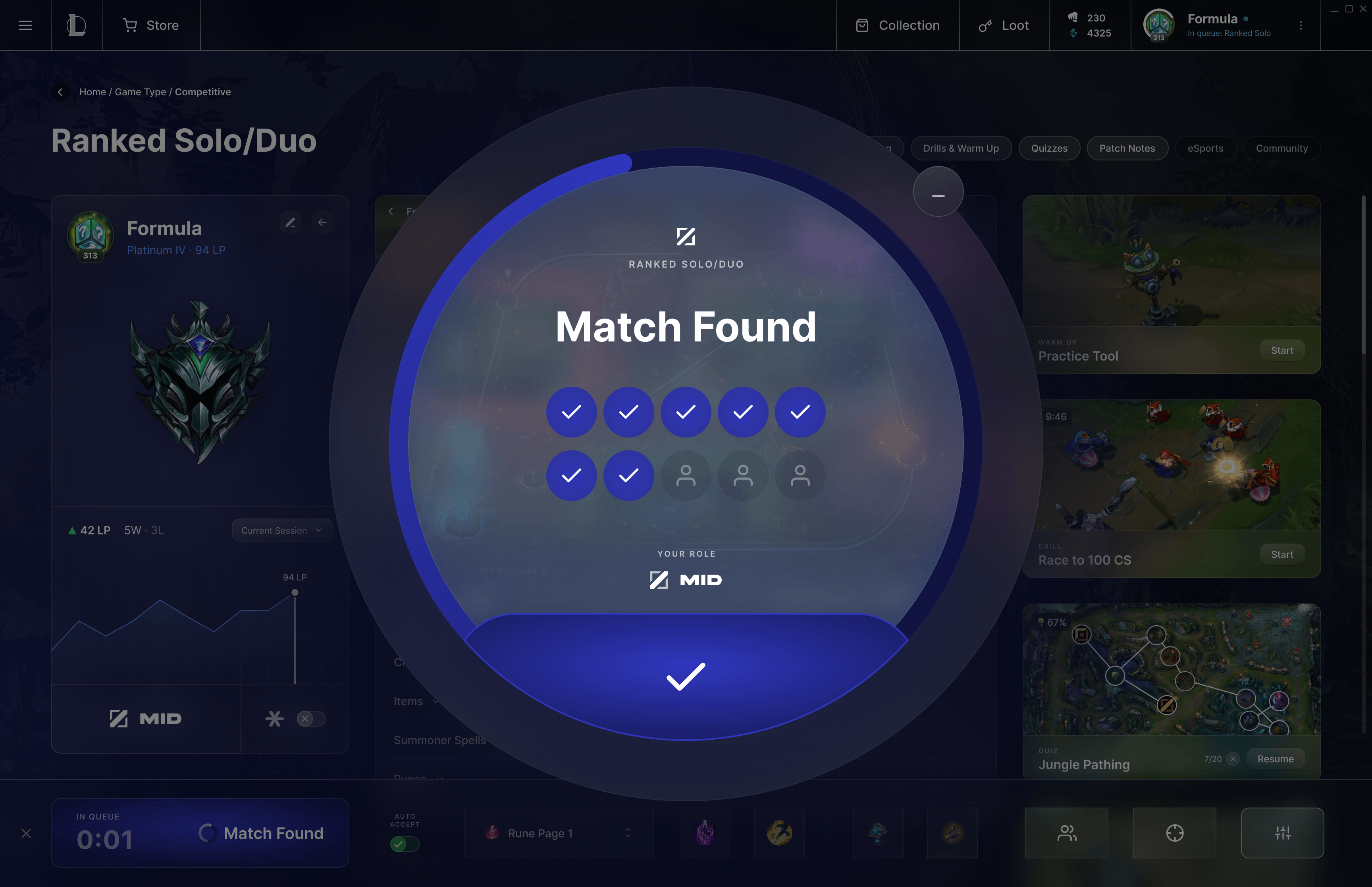 Redesigned matchmaking flow, step 8 of 8