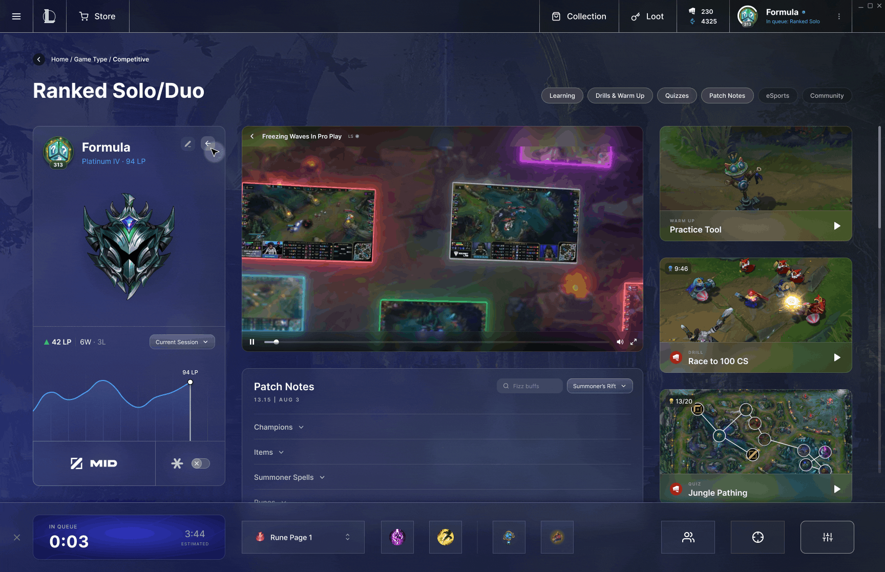 The modular dashboard rearranging its content panes