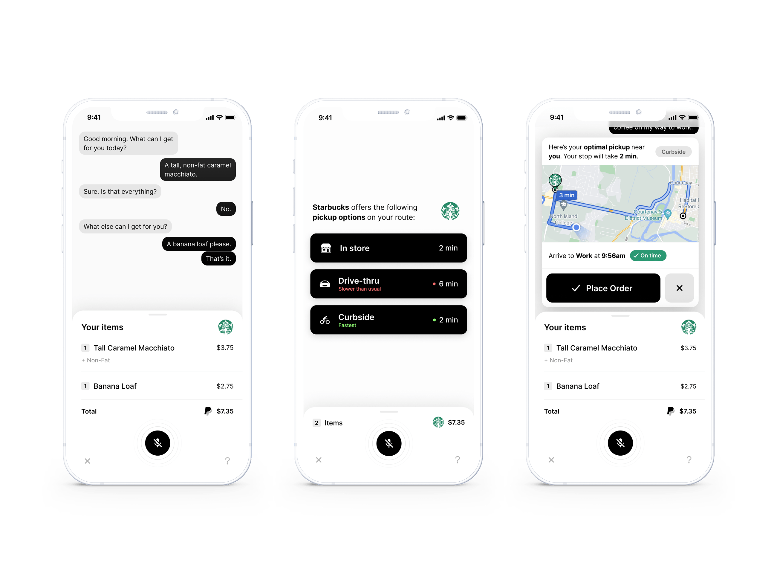 The Usual voice-ordering app on iPhones